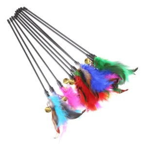 5pcs/set Cat Interactive Wand Colorful Feather Chicken